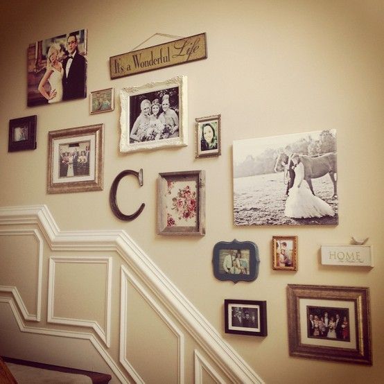 Cool Picture Wall Ideas for Stairs 2