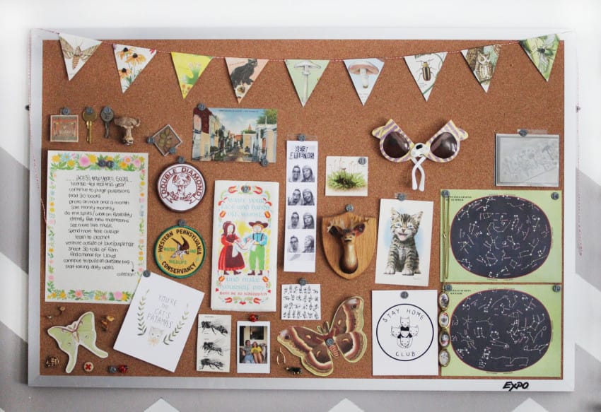 Photo Wall Idea #19 - Use A Corkboard