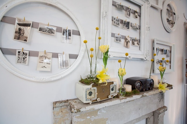 Photo Wall Idea #26 - Bulletin Boards and Clothespins