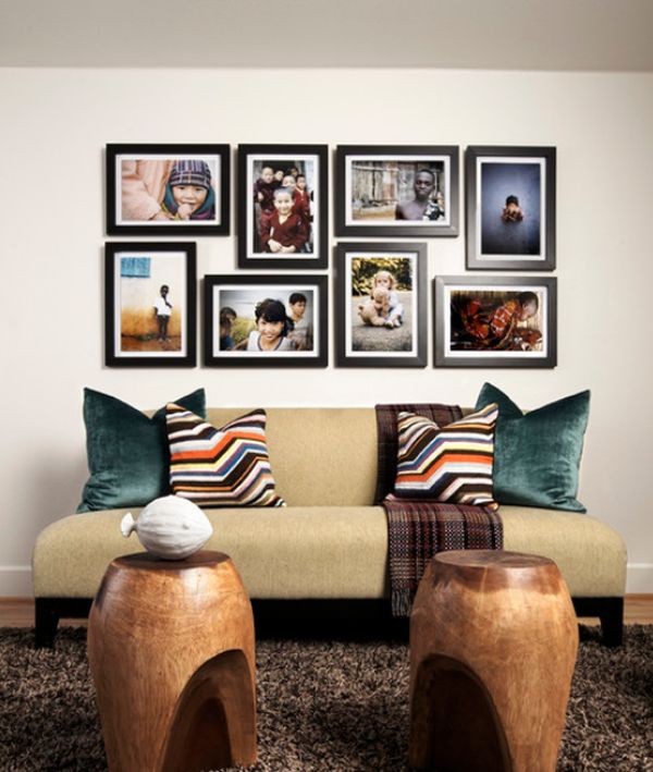 Photo Wall Idea #29 - Picture Frames of the Same Size and Shape