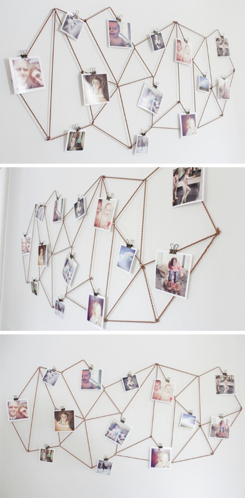 Gallery Wall Idea #3 - Geometric Wiring