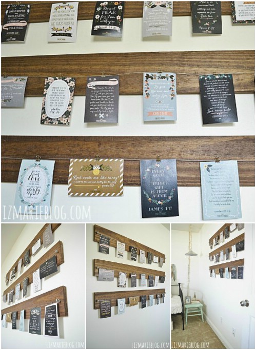 Gallery Wall Idea #6 - Wood and Wire Display