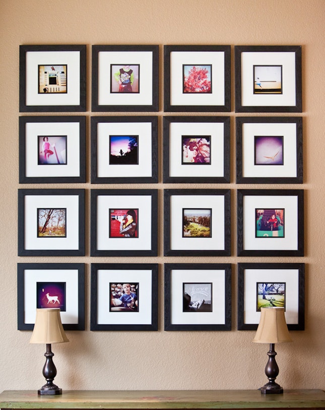 Photo Wall Idea #8 - Instagram Photo Wall