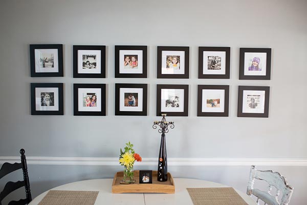 Photo Wall Idea #3 - Gallery Wall With a Uniform Look