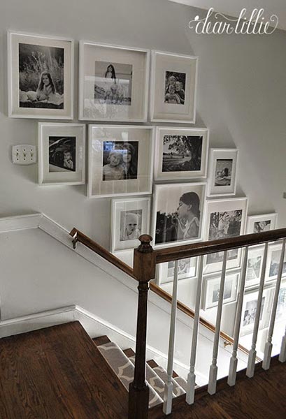 Photo Wall Idea #5 - Pair Dark Photos with a White Frame