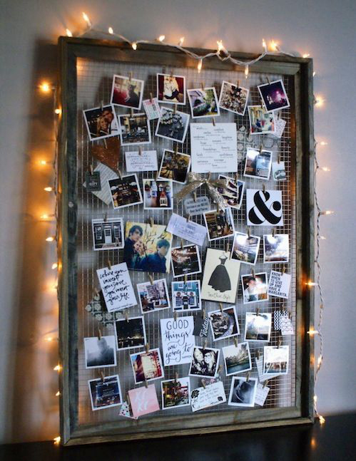 #27 DIY Photo Display Wall Art Idea