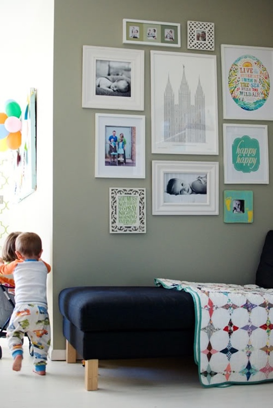 Photo Wall Idea #13 To Display Family Photos