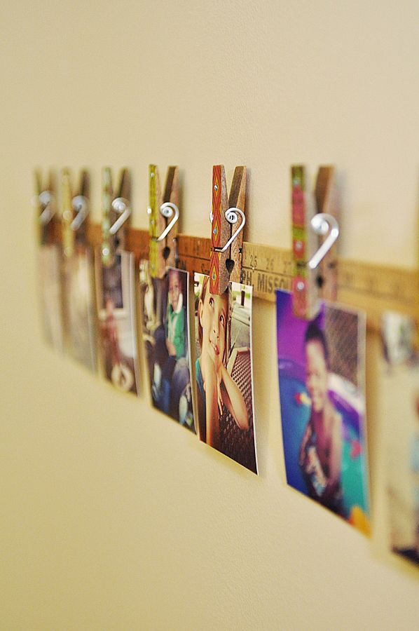 #17 DIY Photo Display Wall Art Idea