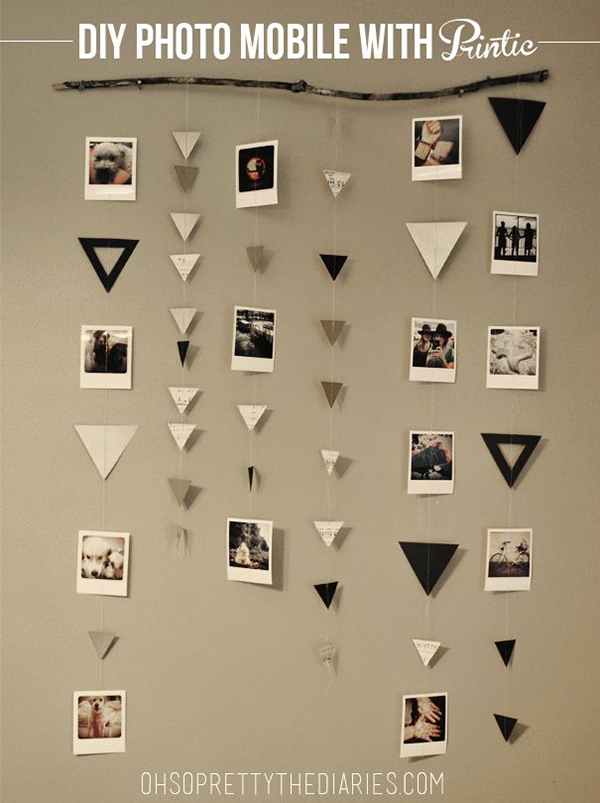 #21 DIY Photo Display Wall Art Idea