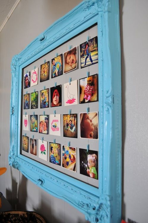 #23 DIY Photo Display Wall Art Idea