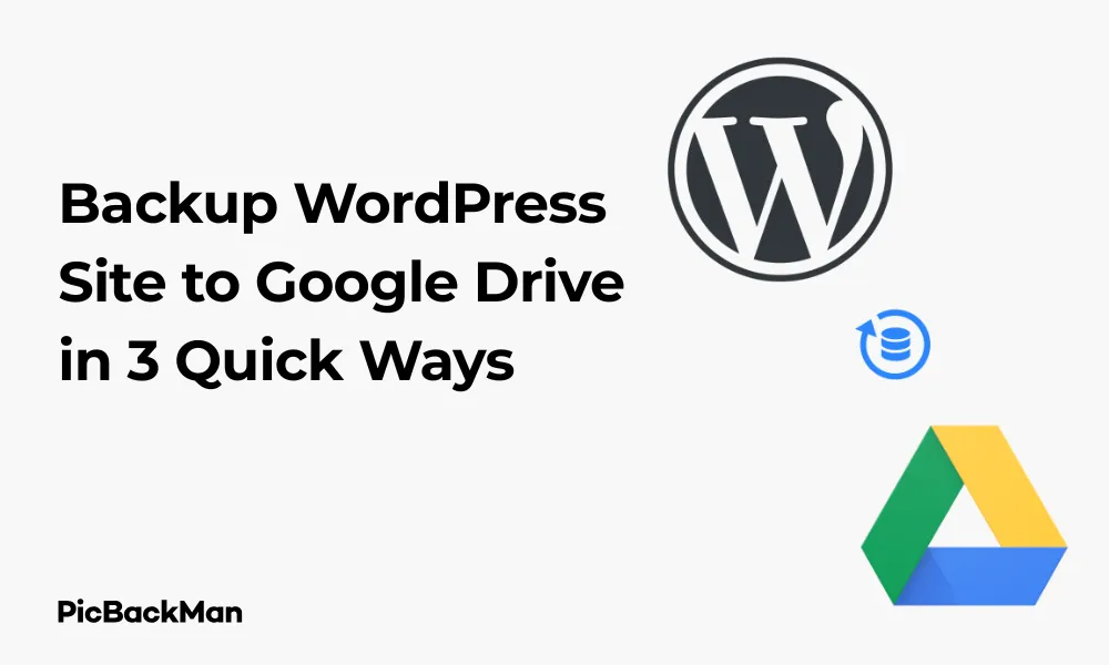 Backup WordPress Site to Google Drive in 3 Quick Ways