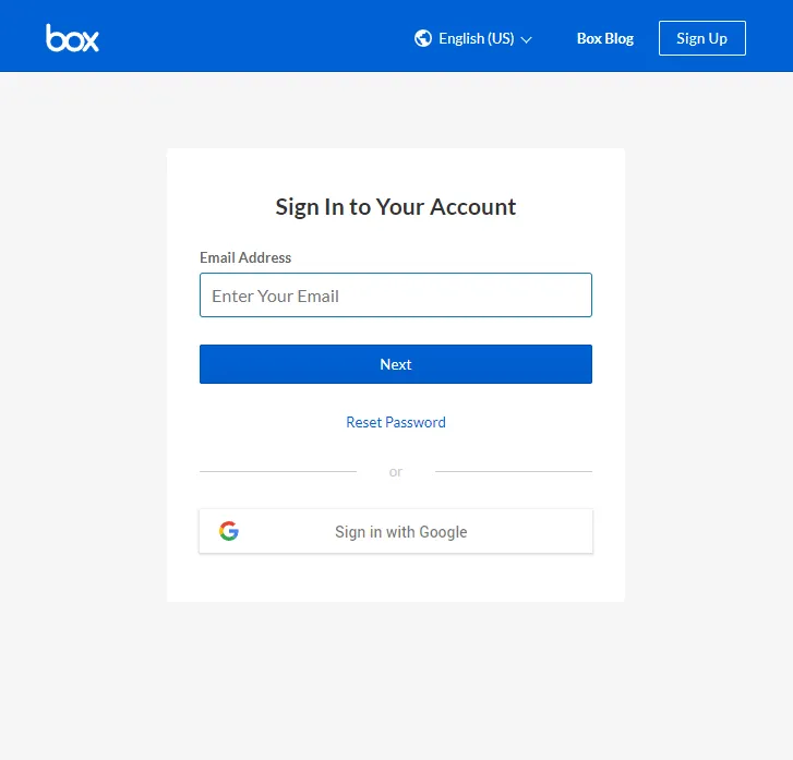 Box Web App