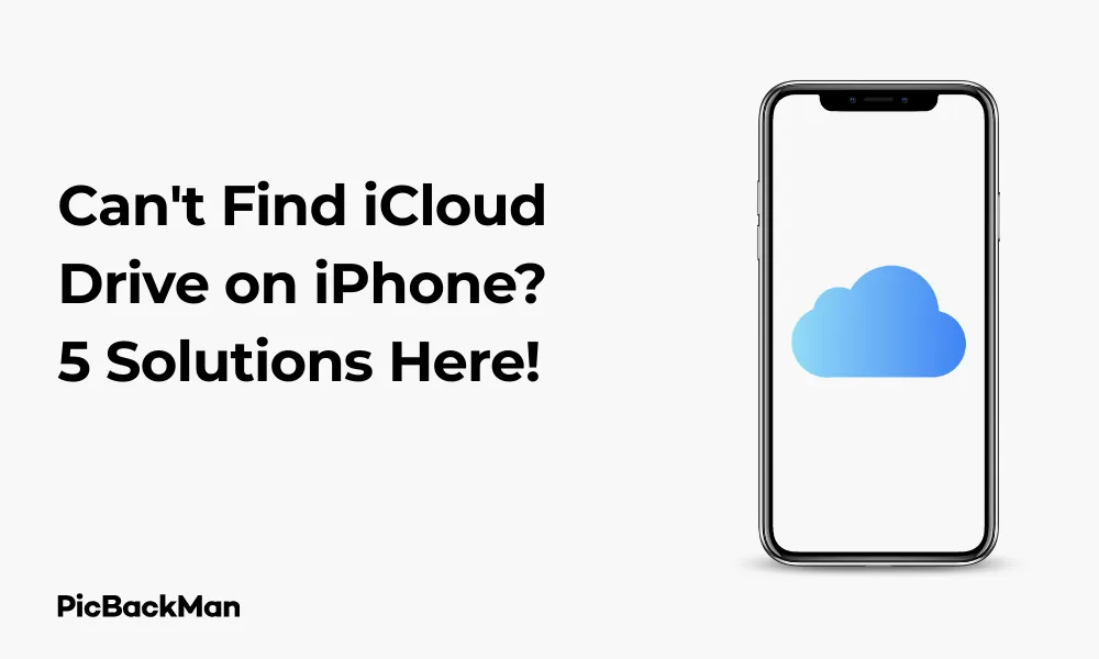 Can't Find iCloud Drive on iPhone? 5 Solutions Here!