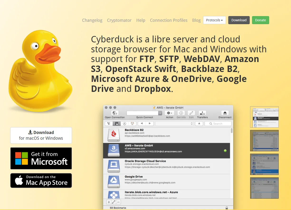 Cyberduck official website