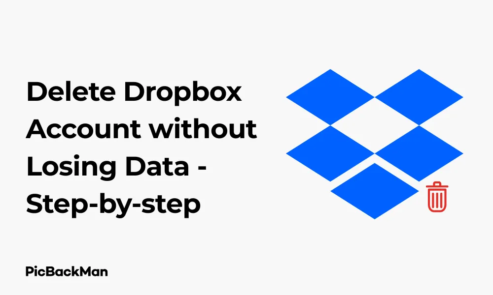 Delete Dropbox Account without Losing Data - Step-by-step