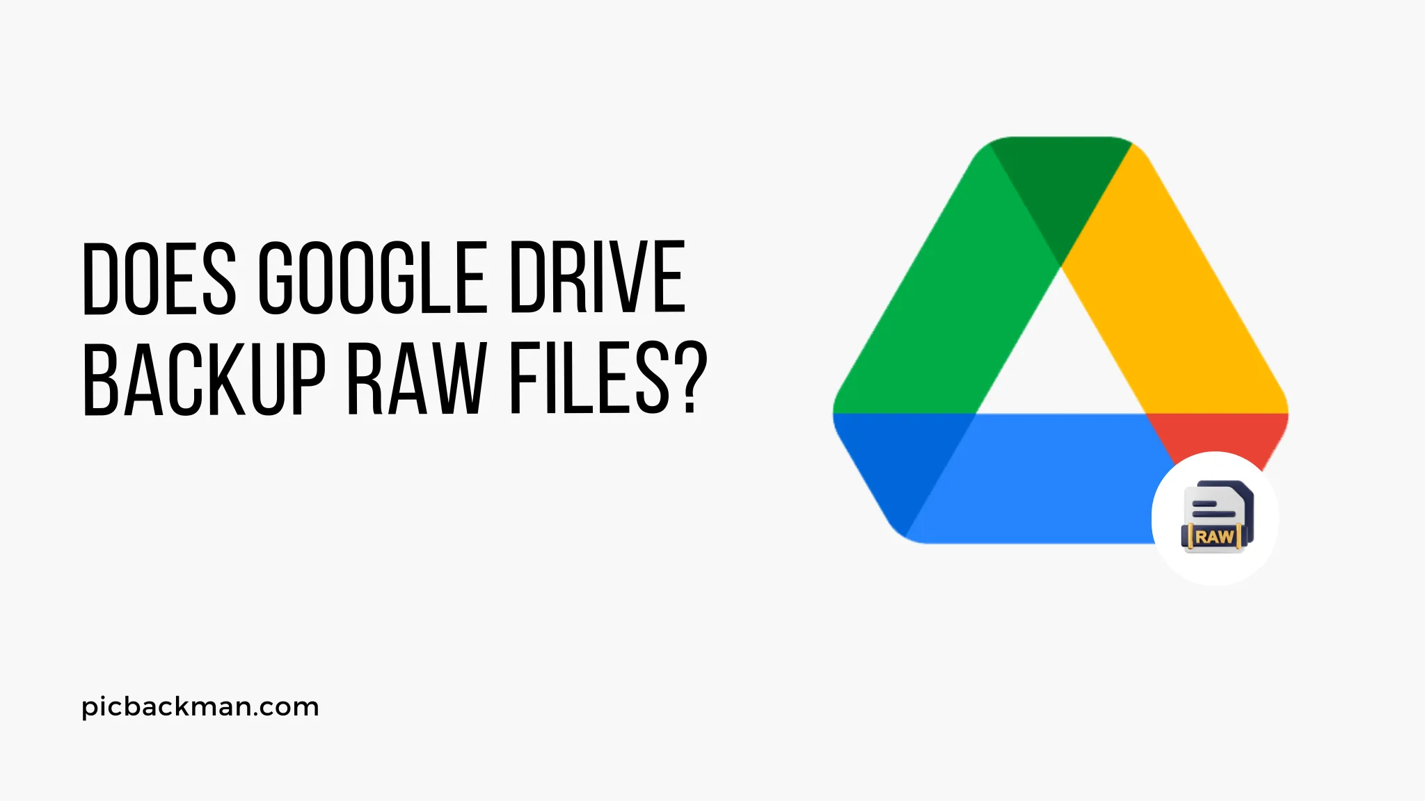 Does Google Drive Backup RAW Files?
