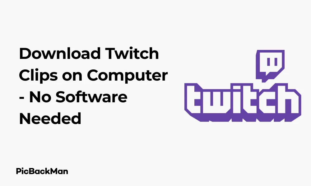 Download Twitch Clips on Computer - No Software Needed