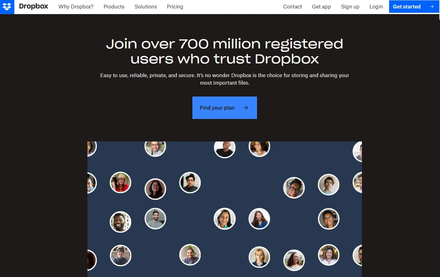 Visit the official Dropbox website