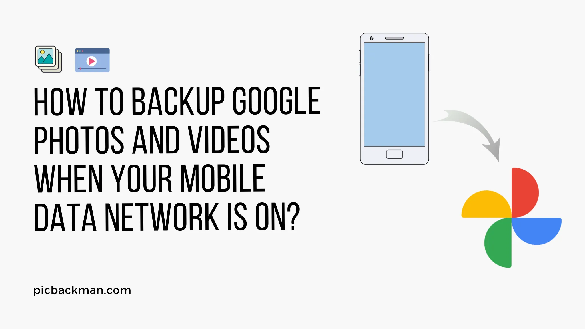 How to backup Google Photos and videos when your mobile data network is on?