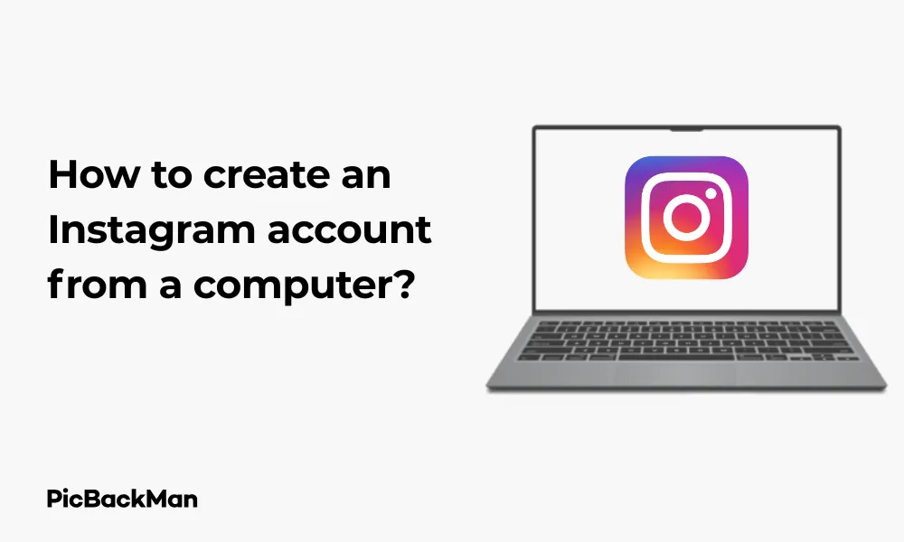 How to create an Instagram account from a computer