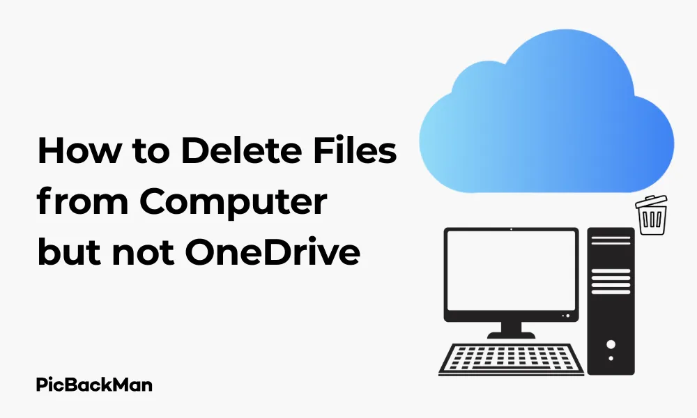 How to Delete Files from Computer but not OneDrive