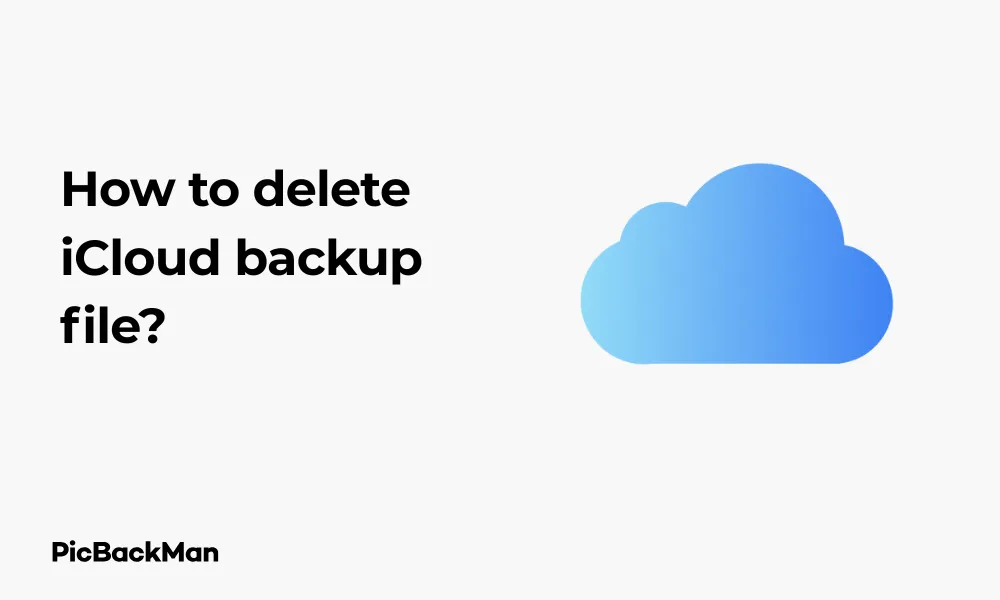 How to delete iCloud backup file