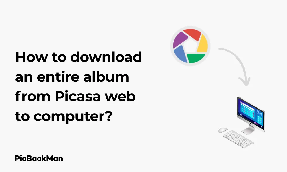 How to download an entire album from Picasa web to computer
