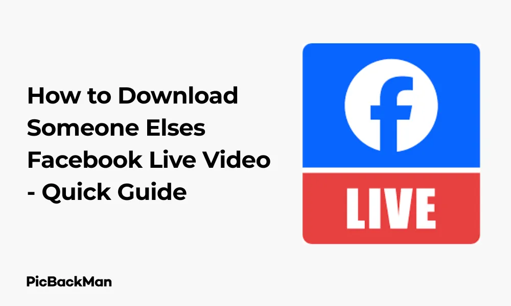 How to Download Someone Elses Facebook Live Video - Quick Guide