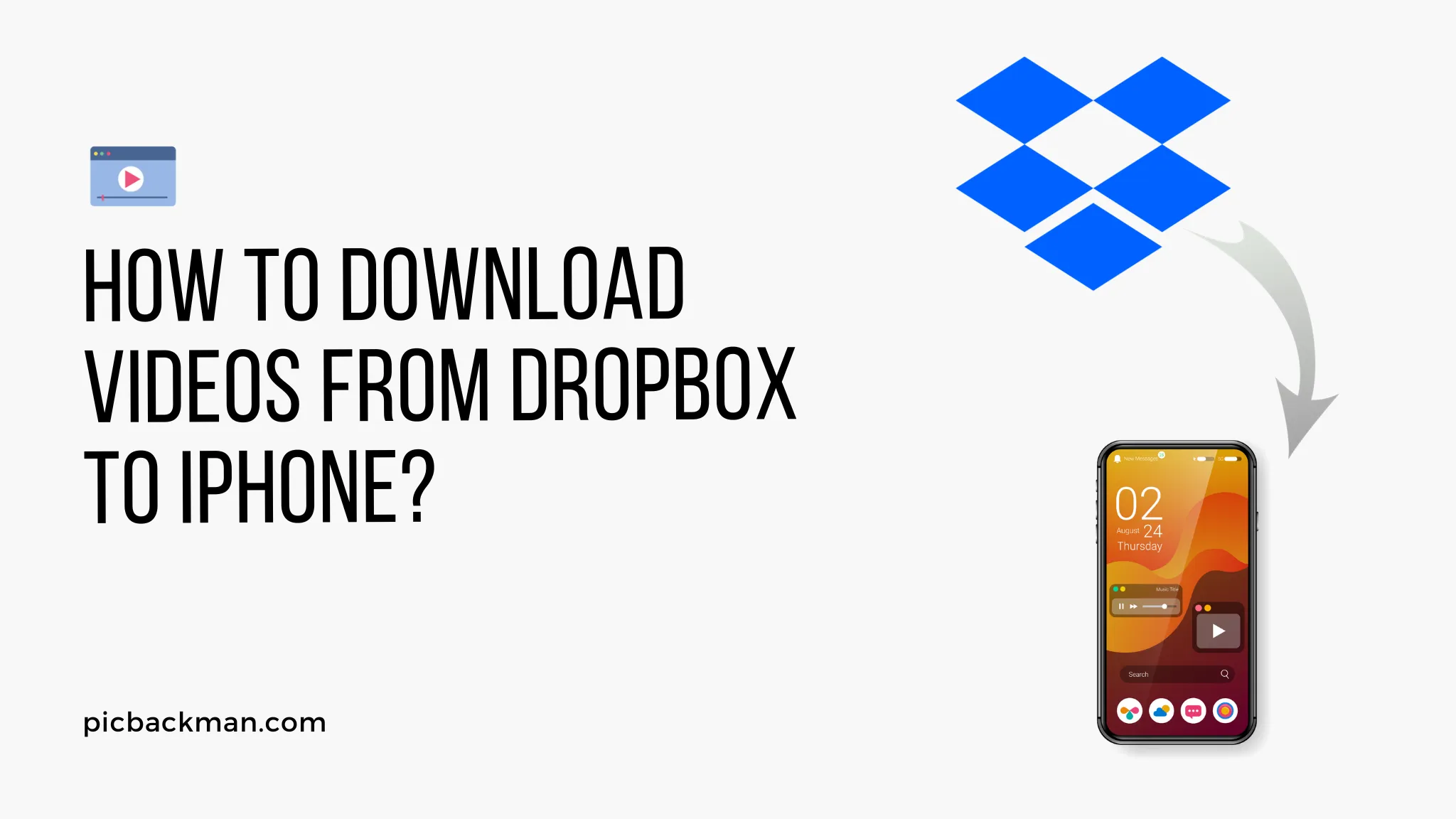 How to download videos from Dropbox to iPhone?