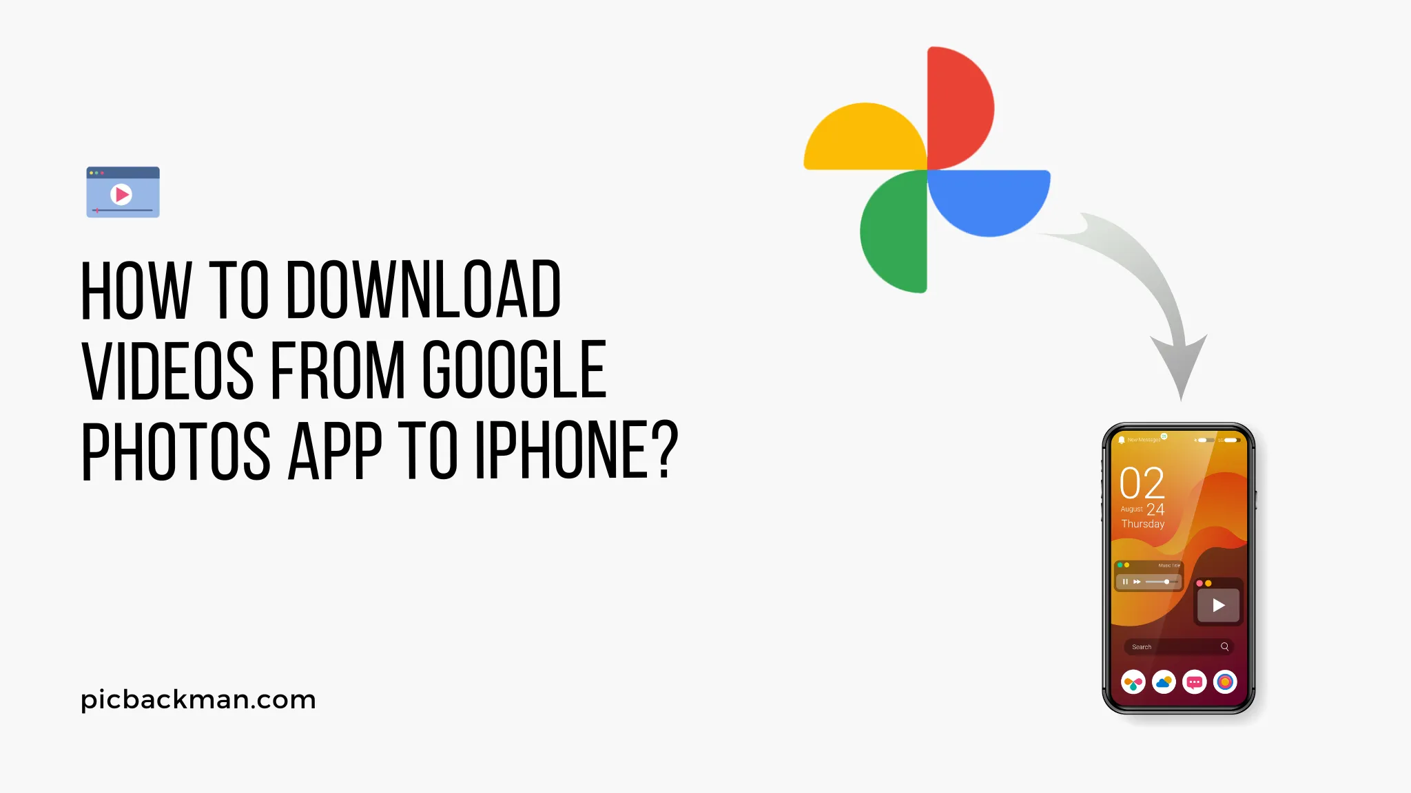 How to Download Videos from Google Photos app to iPhone?