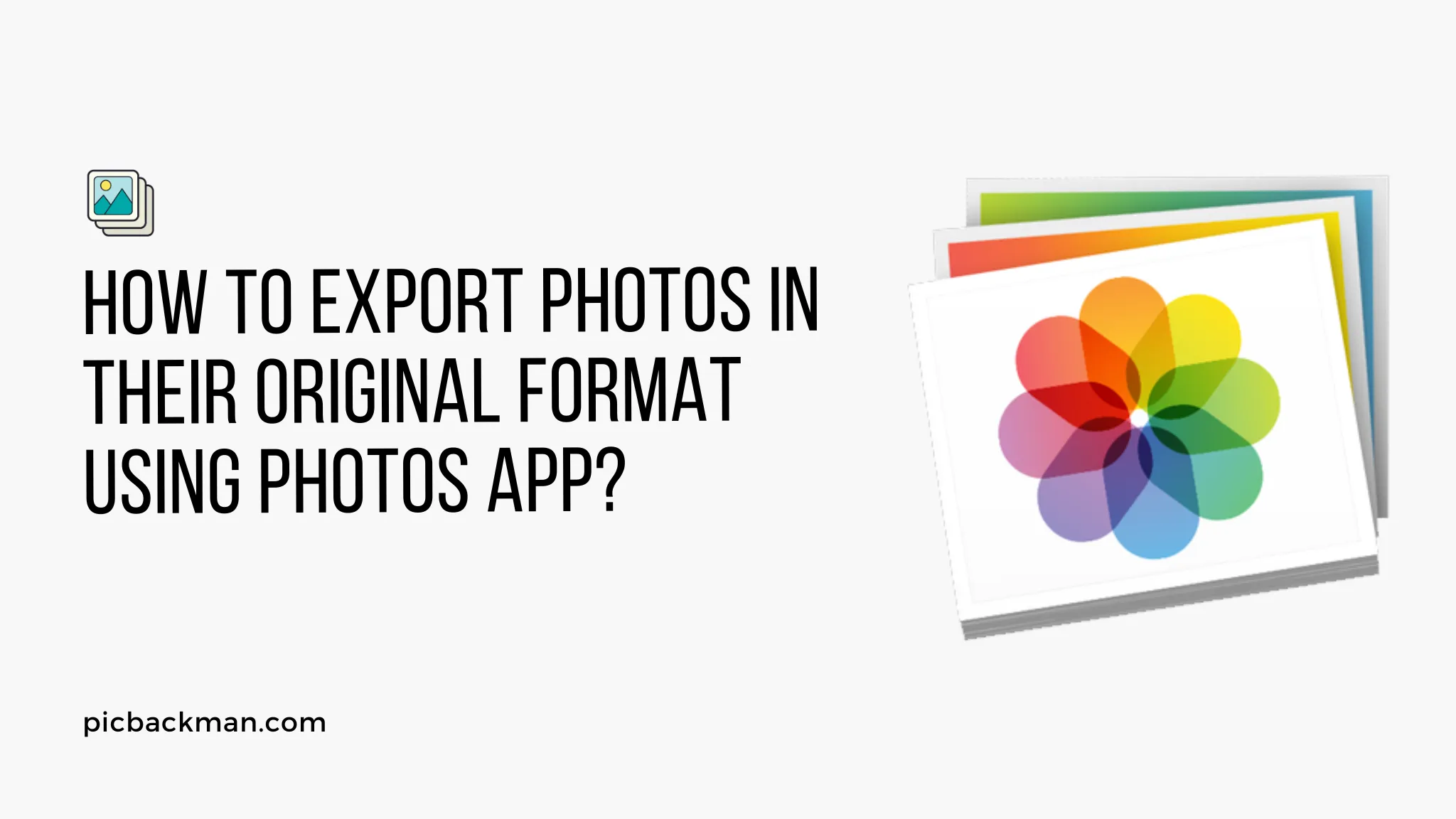 How to Export Photos in their Original Format using Photos App?