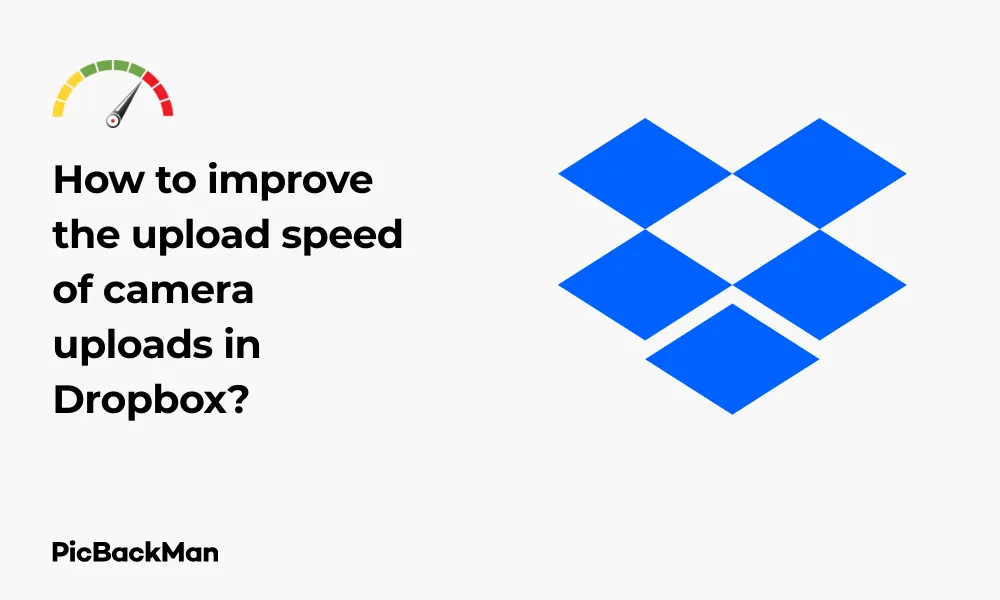 How to improve the upload speed of camera uploads in Dropbox