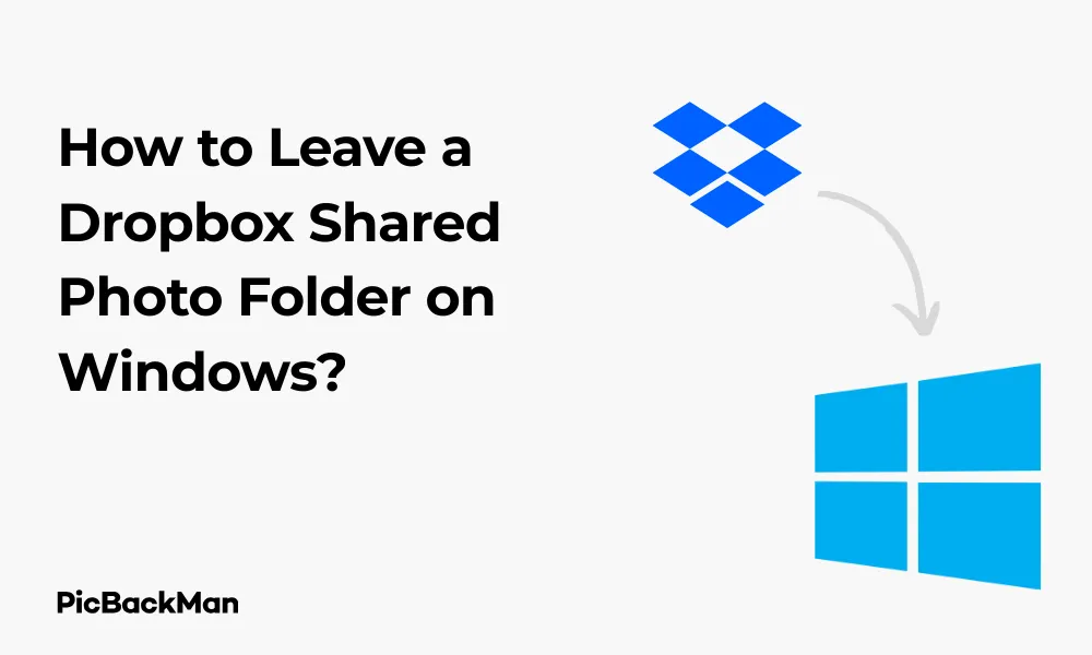 How to Leave a Dropbox Shared Photo Folder on Windows