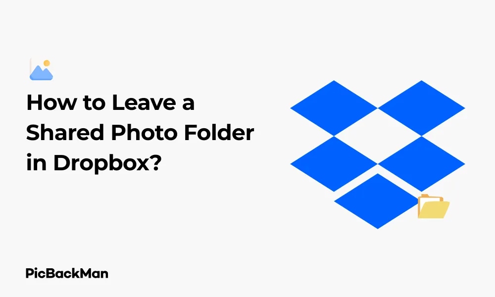 How to Leave a Shared Photo Folder in Dropbox