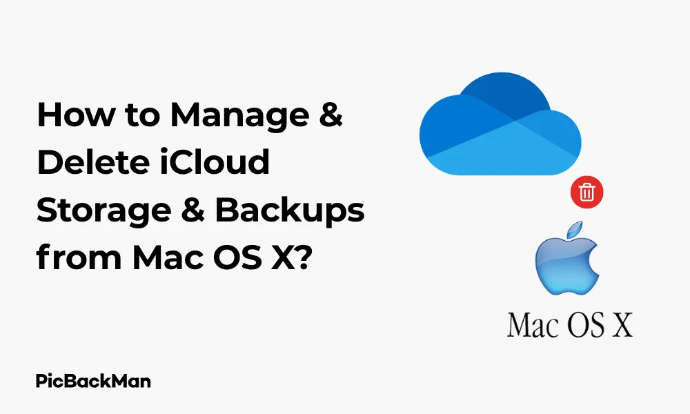 How to Manage and Delete iCloud Storage and Backups from Mac OS X