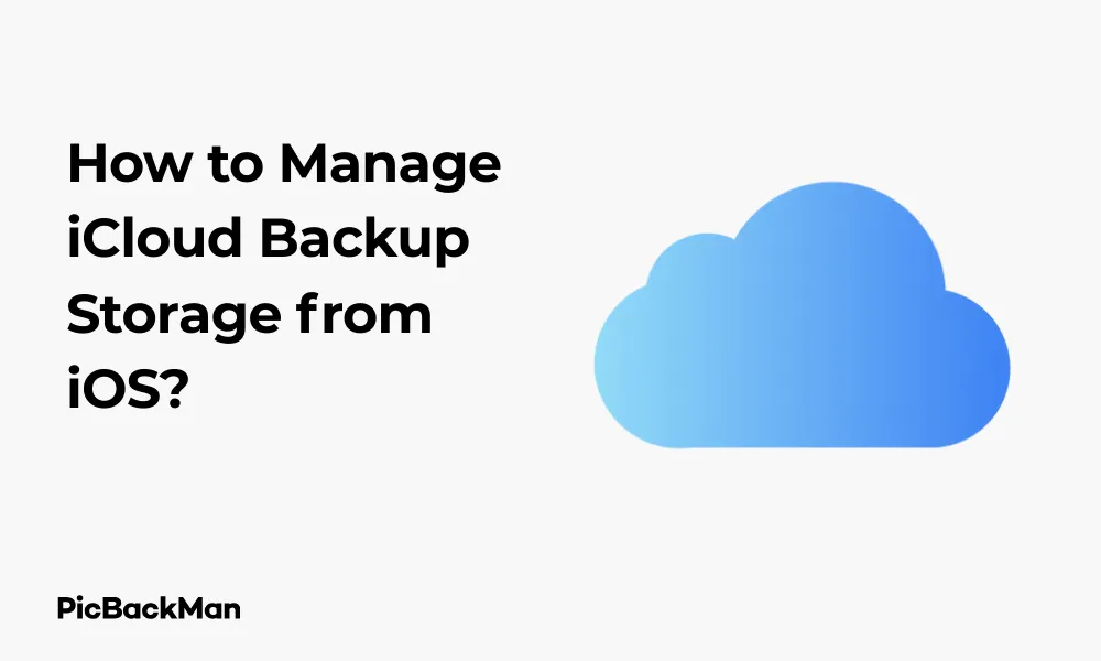 How to Manage iCloud Backup Storage from iOS