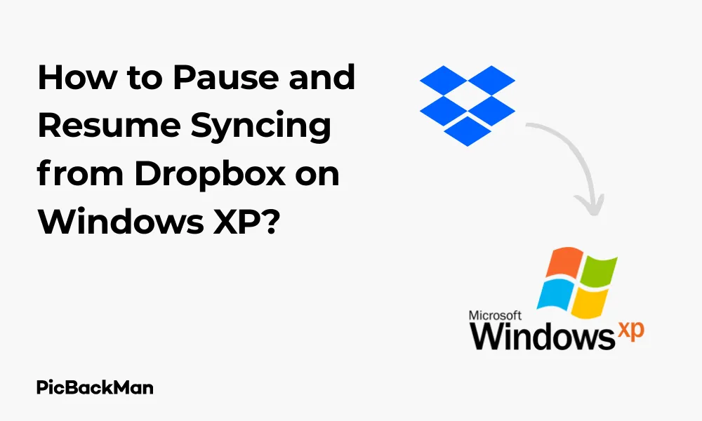 How to Pause and Resume Syncing from Dropbox on Windows XP