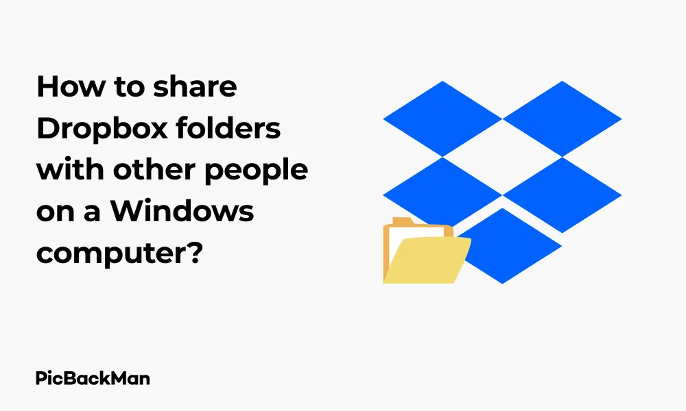 How to share Dropbox folders with other people on a Windows computer