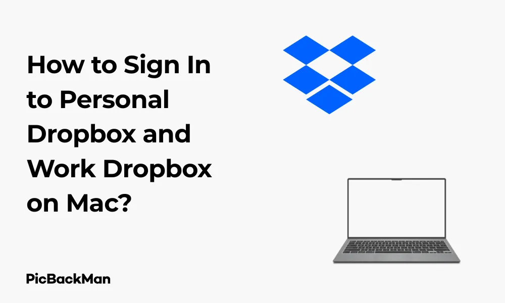 How to Sign In to Personal Dropbox and Work Dropbox on Mac