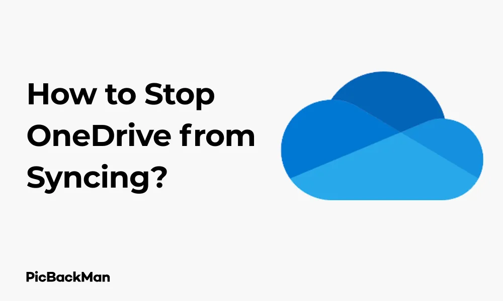How to Stop OneDrive from Syncing