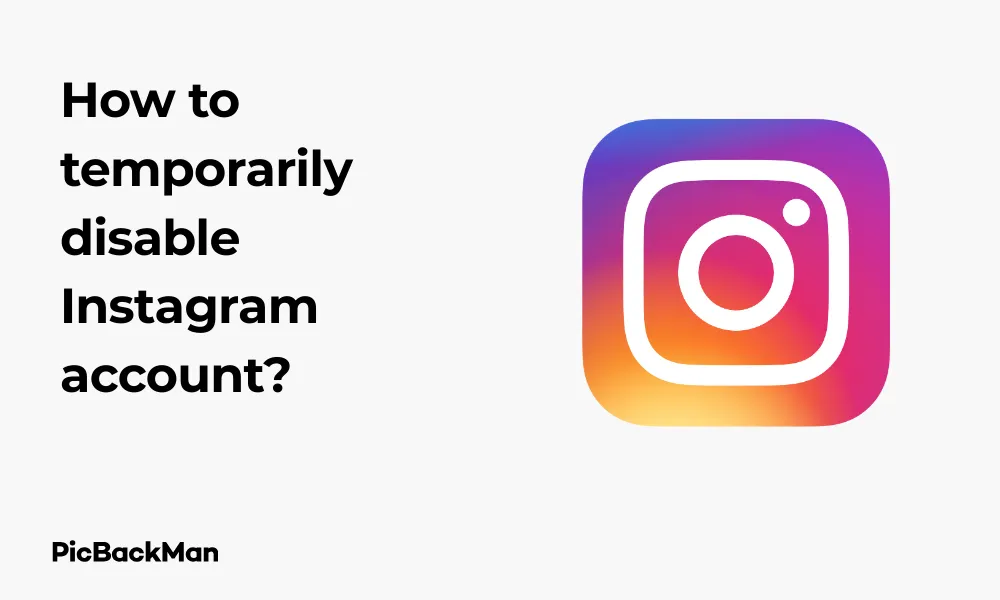 How to temporarily disable Instagram account