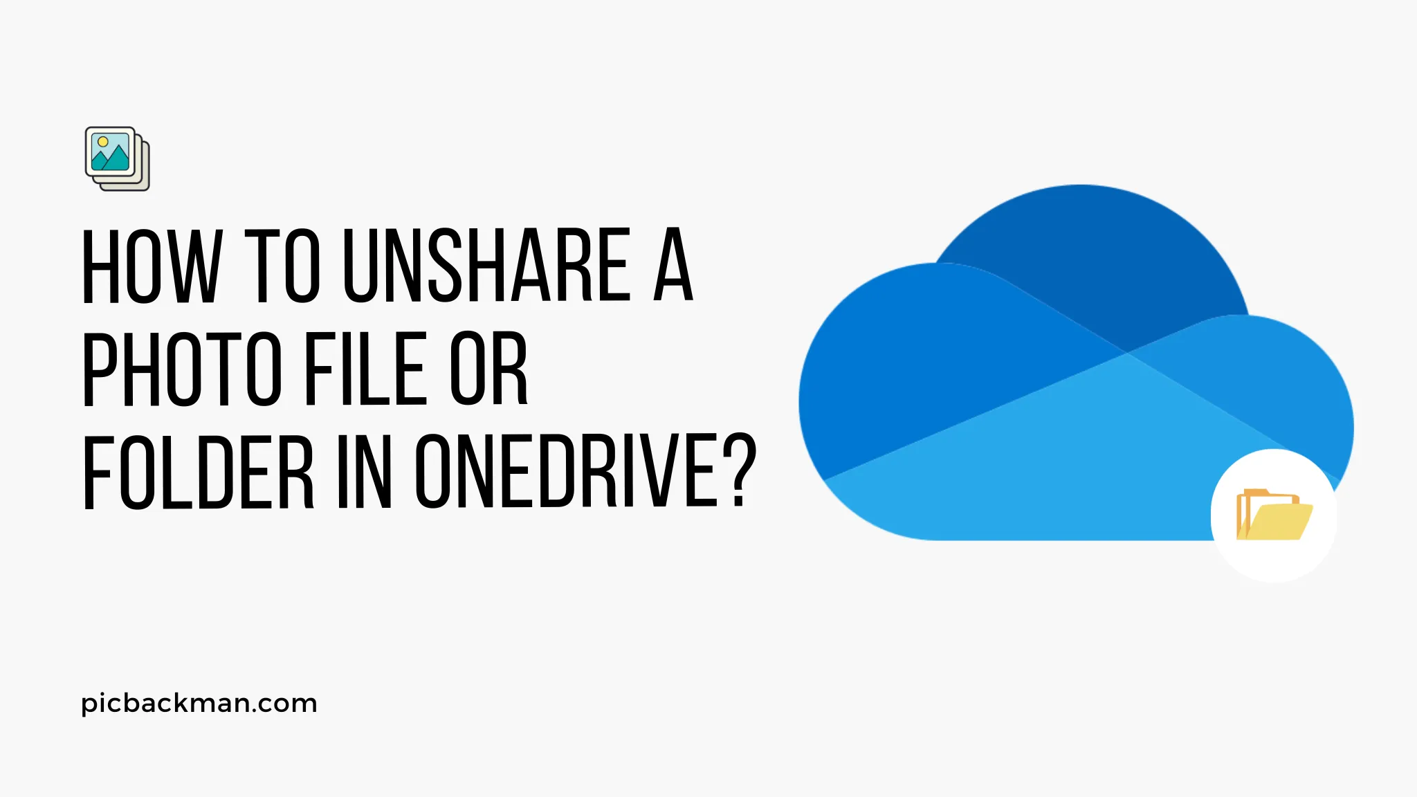 How to Unshare a Photo File or Folder in OneDrive?