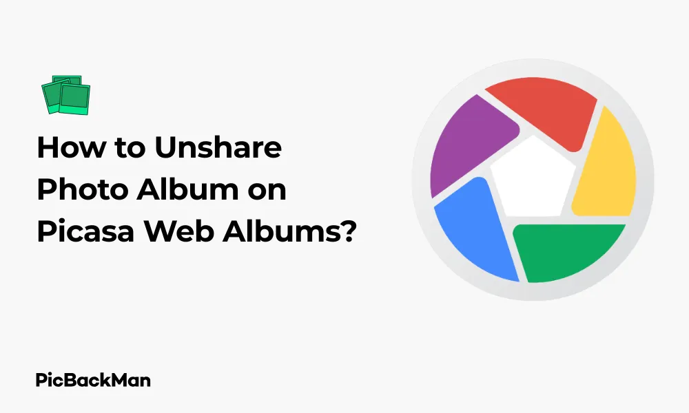 How to Unshare Photo Album on Picasa Web Albums