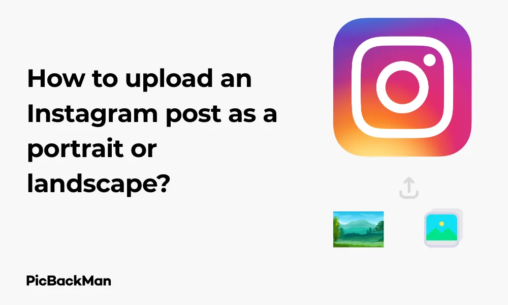How to upload an Instagram post as a portrait or landscape