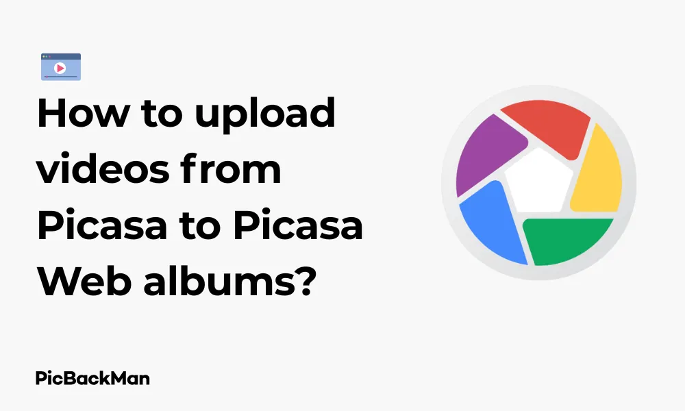 How to upload videos from Picasa to Picasa Web albums