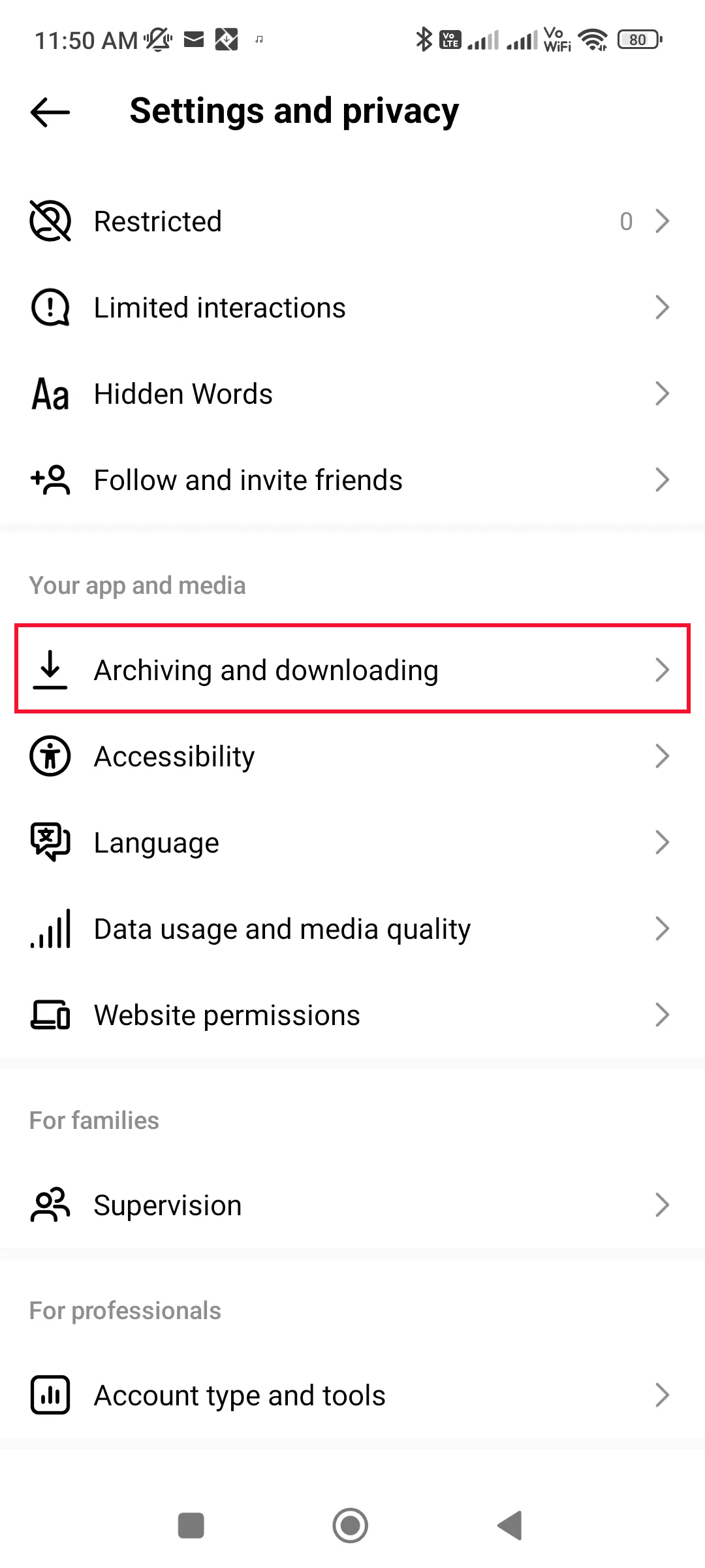 Instagram archiving and downloading