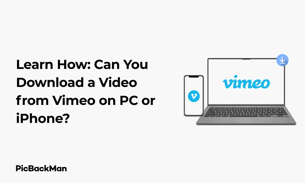Learn How: Can You Download a Video from Vimeo on PC or iPhone?