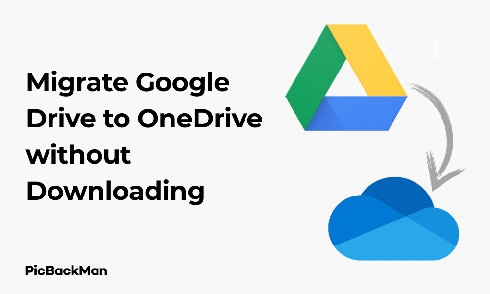 Migrate Google Drive to OneDrive without Downloading