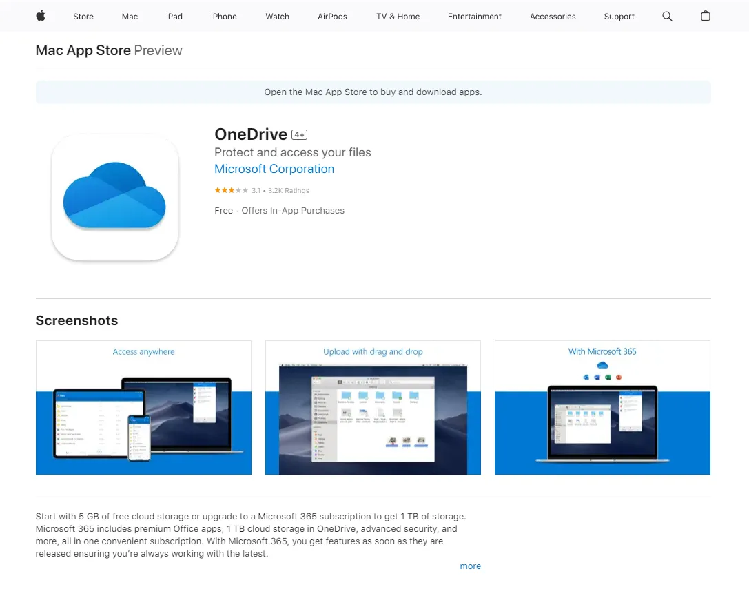 Using the OneDrive App on Mac