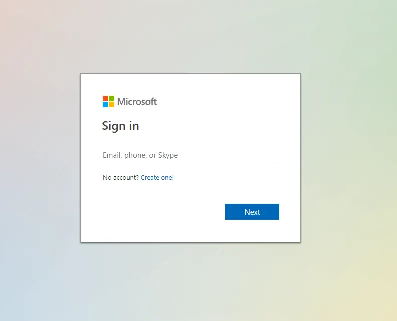 OneDrive signin